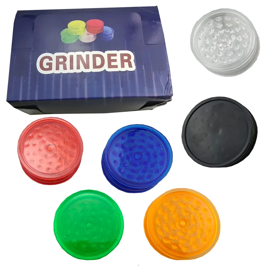 Custom Logo 60 Mm 3 Layer Plastic Herb Spice Slijpmachines Met Opslag Roken Accessoires Grinder Acryl Molinillo De Hierbas