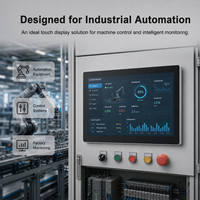 Monitor de Pantalla Táctil de 15.6 Pulgadas, Resistente al Agua IP64, Panel Táctil Capacitivo, USB, Android, Marco Abierto, Monitor HMI Industrial para Negocios