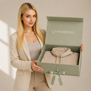 Lionwrapack Scatola Regalo di Lusso Personalizzata con Nastro, Confezione Pieghevole per Abbigliamento, Scatola Premium Personalizzata per Vestiti - Product Image 6