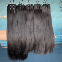 Cheveux Diluxe 100% naturels non traités, cheveux humains bruts vietnamiens, 10 à 32 pouces, lisses et soyeux, mèches à double trame.