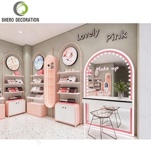 Vitrine murale pour cosmétiques, armoire d'exposition rétroéclairée, étagère pour salon de beauté, présentoir personnalisé pour produits de soin de la peau - Product Image 4