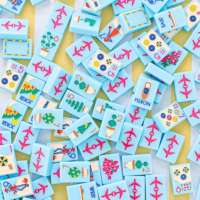 Tuiles de Mahjong américaines en acrylique de haute qualité Blue Coast Holiday, 160 pièces, coffret cadeau pour la maison, pour le divertissement et les jeux de société