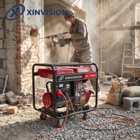 Générateur diesel 5000W 5kW 186F 418cc, groupe électrogène diesel portable avec alternateur en cuivre AVR, réservoir de carburant de 12L, station d'alimentation robuste