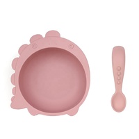 Ensemble de bols d'alimentation pour bébé en silicone de qualité alimentaire, bol pour nourrissons avec cuillère souple, bol à dîner réutilisable, logo personnalisé