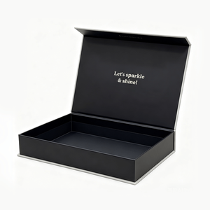 Custom Luxury Magnetic Gift Box Packaging Large <b>Black</b> Cardboard Paper <b>Boxes</b> with Closure Lid - Product Image 2
