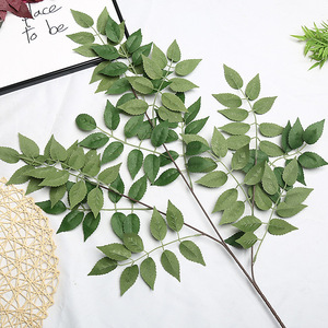 Hojas de Banyan Lingxiao No. 2, Decoración para Bodas, Flores Artificiales Baratas al por Mayor, Ling Xiao Shu Ye 2 - Product Image 1