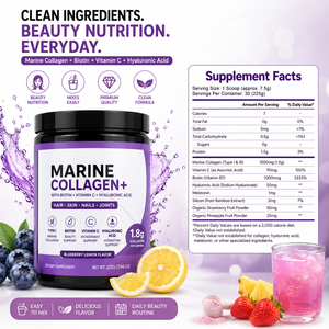 Complément alimentaire pour la santé de la peau OEM, soin de la peau, des cheveux et des ongles, poudre de collagène <span class=keywords><strong>pure</strong></span> à boire, poudre de vitamine C, collagène pour la beauté de la peau - Product Image 2