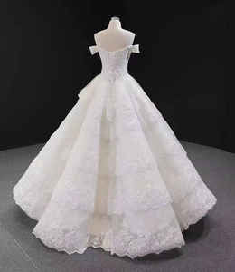 Jancember RSM66786 Luxury <strong>Wedding</strong> <strong>Dress</strong> off Shoulder <strong>Dress</strong> Sweetheart Puff Lace <strong>Wedding</strong> Gown - Product Image 2