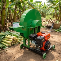 Machine à broyer les mini-tiges de banane en gros, hachoir électrique pour le traitement des tiges de bananiers, du maïs et de la paille pour l'alimentation animale