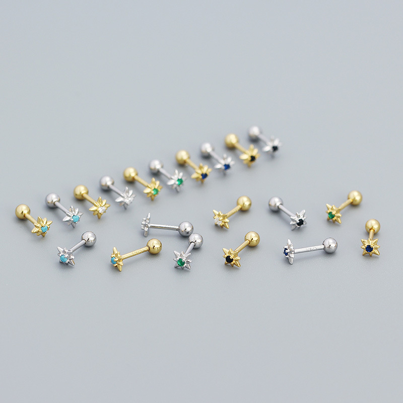 Spring Fashion Silver 925 Piercing Zirconia