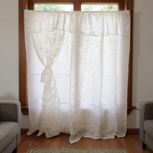 Panel de Cortinas de Encaje de 2m X 2.5m, Poliéster con Diseño Floral, Decoración Ligera para el Hogar - Product Image 2