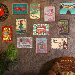 Insegna Pubblicitaria in Alluminio Stile Retrò Personalizzata all'Ingrosso Decorazione Murale Stampa a Trasferimento Termico Insegna Metallica da Collezione - Product Image 4