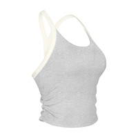 Débardeur color block en modal Lenzing doux 240 g/m² pour femme, 6 couleurs, avec coussinets intégrés, soutien-gorge de yoga sans couture, débardeur rembourré dos nageur