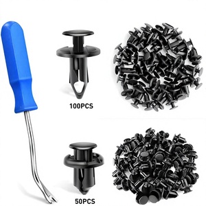 for <b>Car</b> Push Type <b>Clips</b> 150Pcs With Remover Tool For Bumper Mudguard Repair Replacement Fastener Plastic - Product Image 1
