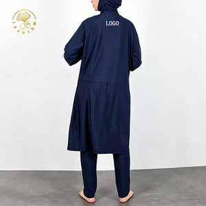 Burkini pour femme musulmane, grande taille, vêtements de bain modestes, <span class=keywords><strong>maillot</strong></span> de bain islamique à manches longues, vêtements islamiques - Product Image 4