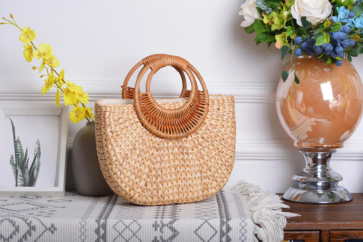 Square Summer Rattan Bag Boho Purse CUTE STRAW BEACH