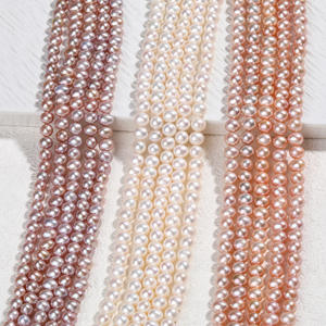 Collares de Perlas de Agua Dulce Naturales de 6-7 mm, Venta al por Mayor del Fabricante, Luz Intensa, Círculo Casi Perfecto, Perlas Sueltas - Product Image 3