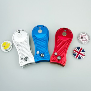 Kim Loại Bền Pop-up Nút Switchblade Golf Divot Công Cụ Sửa Chữa Với Từ Bóng Đánh Dấu Golf Quà Tặng Cho Những Người Yêu Thích - Product Image 6