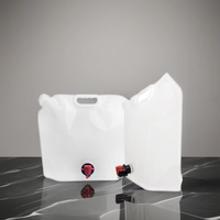 Poche pliable autoportante anti-humidité en plastique avec bec verseur pour le sport, le camping et la randonnée