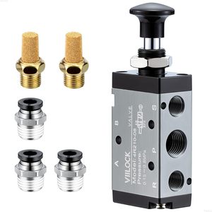 Válvula Neumática VIILOCK de 5 Vías y 2 Posiciones, 1/4 NPT, Control Manual, Tipo de Accionamiento Directo - Product Image 1