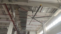 Ventilateur industriel HVLS étanche à moteur BLDC sans boîte de vitesses, en stock, excellent service, pour serre et extérieur