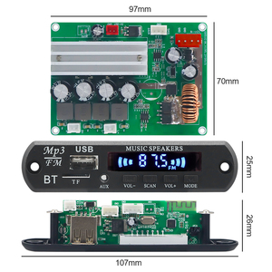 Bo mạch khuếch đại âm thanh <span class=keywords><strong>Bluetooth</strong></span> công suất cao VIRE 2.0 kênh 2*100W, DC12V, TPA3116, âm thanh nổi mini, công suất cao - Product Image 6