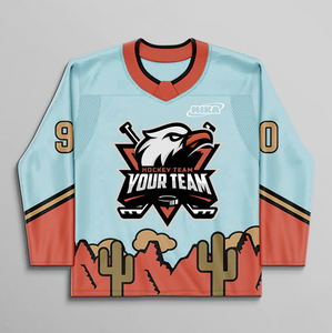 Jersey Hoki Es Bordir Berlubang Seragam Hoki Es Kustom Pakaian Hoki Es Ringan Dewasa - Product Image 4