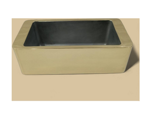 อ่างล้างจานทองเหลืองสไตล์ฟาร์มเฮาส์สุดหรู ดีไซน์แบบผ้ากันเปื้อน ผลิตด้วยมือ ลายตอกทองเหลือง ให้ลุควินเทจ เหมาะสำหรับใช้ในครัวระดับไฮเอนด์ - Product Image 1