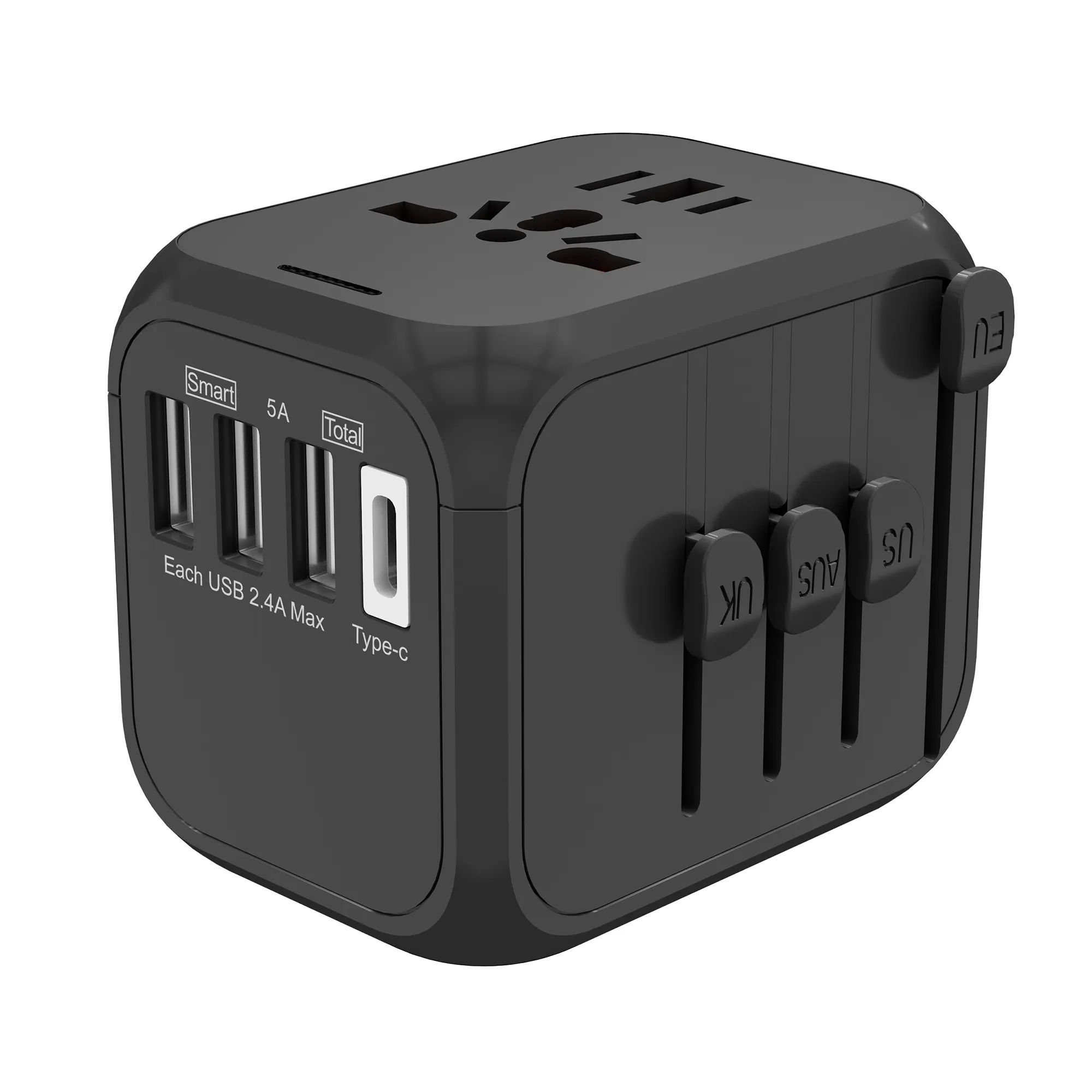 Universal adaptor worldwide travel adapter travel power adapter converter with type C port 5V 5A