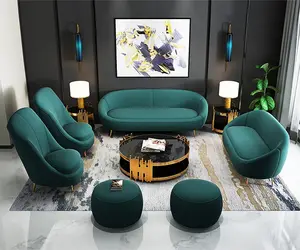 Modern Metal Frame Minimalist Luxury Furniture Green Furniture Sofa Set