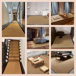 Tappeto in Sisal Naturale Ignifugo, Durevole con Base Antiscivolo in Lattice, Motivo <span class=keywords><strong>a</strong></span> Spina di Pesce, per Hotel, Showroom, Soggiorno, Studio - Product Image 3