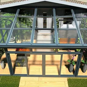 Giantsmade חדר שמש & זכוכית בתי חורף גן זכוכית חדר שמש בית עיצובים עם חלון ודלת