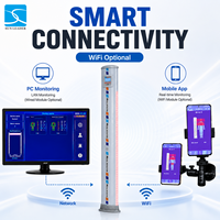 Portique de détection de métaux intelligent avec application mobile Wi-Fi optionnelle et système de surveillance par PC, surveillance à distance