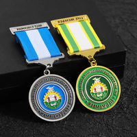 Badge commémoratif personnalisé de fournisseur chinois, médaille d'honneur, médaille à ruban court