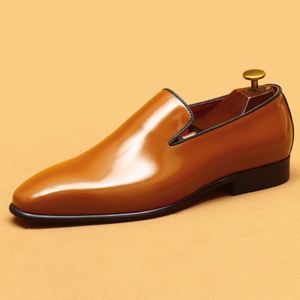 Mens Lace-Up <b>Pointed</b> Toe Dress Shoes Genuine Leather Business Oxfords Formal Office Wedding Breathable Leather Sole Footwear - Product Image 6