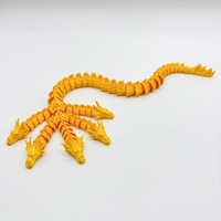 Jouet imprimé en 3D Serpent à cinq têtes Dragon chinois, Cadeau pour garçons, Ornement, Modèle de bureau, Anti-stress high-tech