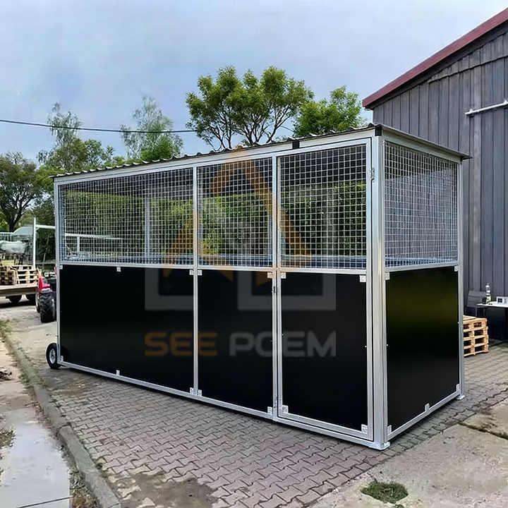 Hot-Dip Galvanized Portable Horse Stall Box Popular Equestrian Stable ...