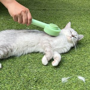 2 in 1 Cat <b>Brush</b> for Shedding with <b>Detangler</b> Comb Self Cleaning Cat Comb Hair <b>Brush</b> for Cats Dog Deshedding <b>Brush</b> Grooming Kit - Product Image 6