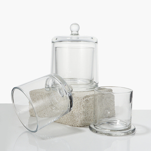Bocaux à bougies en verre transparent en forme de <span class=keywords><strong>cloche</strong></span> de 10 oz (300 ml) avec couvercles en verre en forme de dôme, luxe - Product Image 3