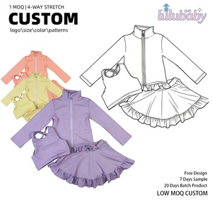 DH ODM <strong>Bulk</strong> Girls Yoga Set Mystery <strong>Box</strong> Scalloped Skort Activewear 2-Piece Sleeveless Tank Top Sport Shorts Kids Gym Outfits 2026 - Product Image 4