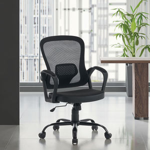 Silla de oficina ejecutiva moderna de tamaño pequeño, muebles giratorios cómodos con función giratoria - Product Image 2