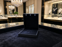 Boîte à bijoux de luxe noire avec LED, grande boîte à collier avec LED, boîte à ensemble de bijoux avec LED