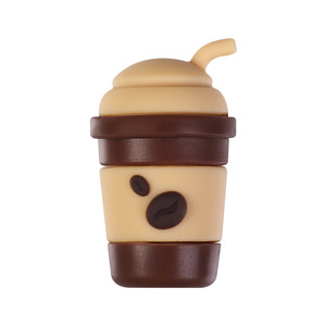 Al por mayor, abalorios sueltos de PVC y silicona con diseño de taza de café caliente de dibujos animados en 3D para la fabricación de joyas y accesorios de pulseras DIY - Product Image 6