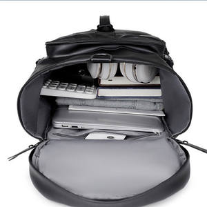 MKW2054 Mochila Impermeable Personalizada de Cuero PU para Hombre, Mochila de Estilo de Negocios, Bolsa de Lona de Viaje para Noche - Product Image 4