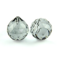 Lustre de cristal transparente cinza, 30mm, bola de vidro, requintado, peças para prisão, lâmpada de pendurar, bola de cristal, decoração, venda imperdível