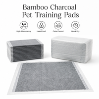 Alèses pour chiens en charbon de bambou, haute absorption, imperméables, pour l'apprentissage de la propreté des chiots, fourniture directe usine, commande en gros