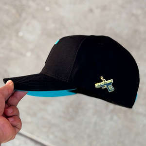 Casquette de baseball style Angel avec visière incurvée, décorée d'une chaîne, broderie 3D en relief, 6 panneaux, ajustable à l'arrière, pour adultes - Product Image 3