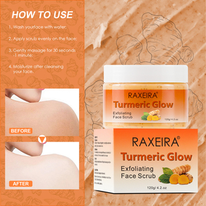 Exfoliante Facial de Miel y Cúrcuma al por Mayor, Unifica el Tono de la Piel, Exfoliante Corporal Natural que Ilumina, Blanquea y Cuida la Piel del Cuerpo y la Cara - Product Image 5