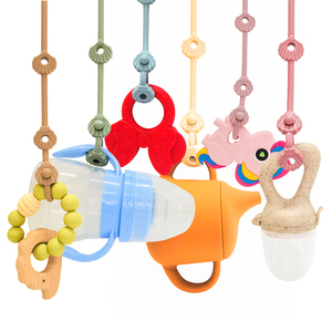 Sangles de fixation en silicone pour chaise haute et poussette, anti-perte, réglables, pour sucette, biberon, anneau de dentition et tétine - Product Image 1