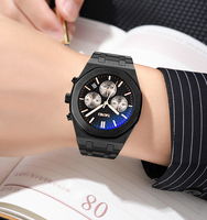 Reloj SKMEI 9296 Refinado con Múltiples Esferas para Hombres Urbanos, Reloj Analógico Resistente al Agua, Adaptable a la Vida Laboral y a los Escenarios Sociales Diarios